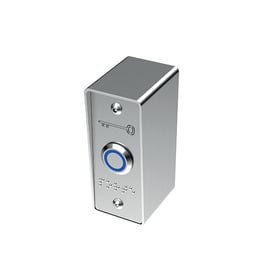 Bouton poussoir inox en applique lumineux et braille en applique PB19_BAP plaque étroite