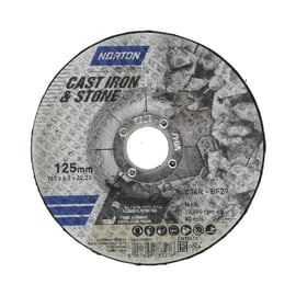 Meule à ébarber CASTE IRON & STONE - déportée - diamètre 125 mm - épaisseur 6,5 mm