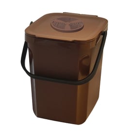 Poubelle compost ORGANIK GREEN - 10 L - marron