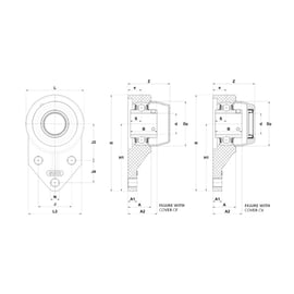 Palier auto-aligneur à applique carré série SUCFBL