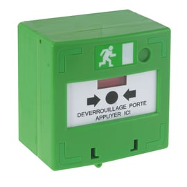 Déclencheur manuel RCP100G vert 1 contact Reset en façade