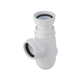 Siphon pour évier en plastique blanc 552 - Diamètre sortie : 40 mm