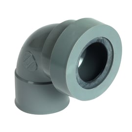 Coude PVC 87°30 système J mâle-femelle