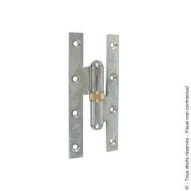 Paumelle PICARDE réglable bouts carrés acier zingué