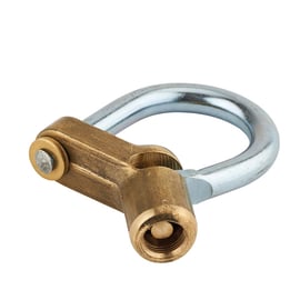 Cadenas d'artillerie à talon coudé à anse acier à vis demi-lune