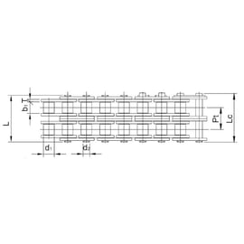 Chaîne à rouleaux double BS INOX