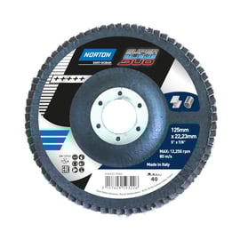 Disque à lamelles SUPER BLEUE DUO - bombé - diamètre 125 mm - Grain 40