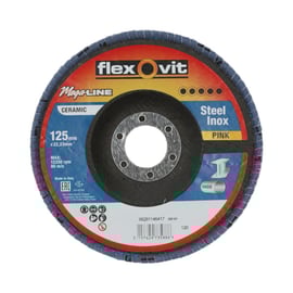 Disque à lamelles MEGA-LINE ROSE - Ø 125 mm - Grain 120