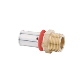 Raccord droit pour tube PER - Mâle fixe - à sertir