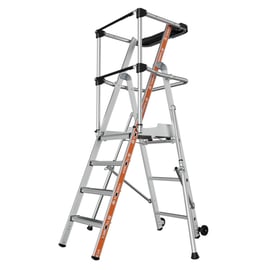 Plateforme RAPTOR avec garde corps sangle 4 marches hauteur de travail 2,94 mètres