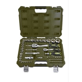 Coffret de douilles 1/2" et 1/4" avec embouts de serrage - 56 pièces