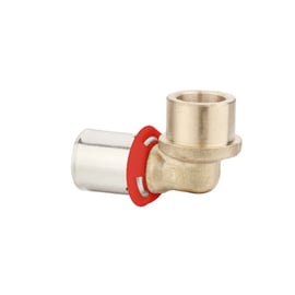 Coude pour tube PER - 90° femelle fixe - à sertir