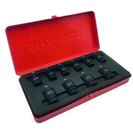 Coffret de douilles à impact 1/2" - 10 pièces - 6 pans