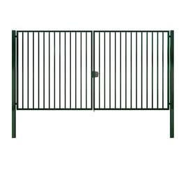 Portail barreaudé 2 vantaux vert