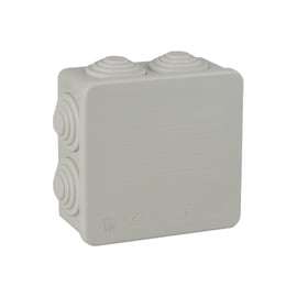 Boîte étanche grise de connexion avec cônes