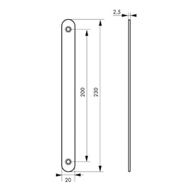 Têtière de serrure borgne pour rénovation inox