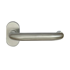Béquille double sur rosace HUDSON 792 inox - 38 à 43 mm - bec de cane