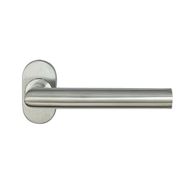Béquille double sur rosace HUDSON 793 inox - 38 à 43 mm - bec de cane