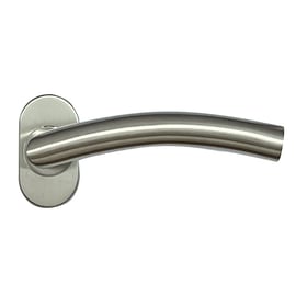 Béquille double sur rosace HUDSON 794 inox - 38 à 43 mm - bec de cane