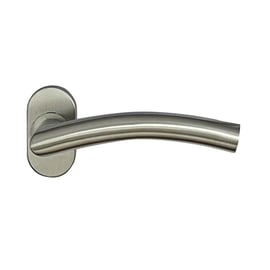 Béquille double sur rosace HUDSON 794 inox - 38 à 43 mm - bec de cane