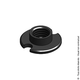 Ecrou pour lacet d'espagnolette noir