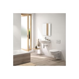 Pack WC suspendu BASTIA COMPACT RIMFREE 48cm avec abattant standard Blanc