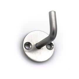 Patère 1 tête sur platine inox