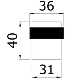 Butoir de porte aluminium massif