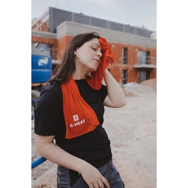 Serviette rafraîchissante - 100 x 30 cm - orange