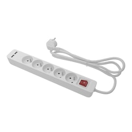 Rallonge multiprise 2 x 16A - 2P + T / USB A