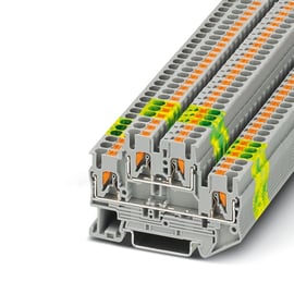 Bloc de jonction série PTTB - Push-in - 2 étages - 2,5 mm² - Gris - PTTB 2,5