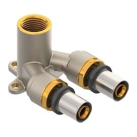 Coude double 90° applique femelle EASYTEC LBP