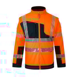 Blouson haute visibilité LUMINA 2 en 1 orange/marine