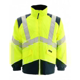 Blouson haute visibilité ELYSE 2 en 1 jaune/marine - S
