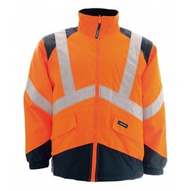 Blouson haute visibilité ELYSE 2 en 1 orange/marine