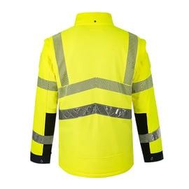 Blouson softshell haute visibilité LUMINA 2 en 1 jaune/marine