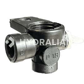 Embase plastique 2 voies 10 bar 1/8"