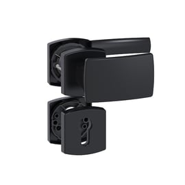 Ensemble palière sur rosace MUZE Onyx noir mat clé I