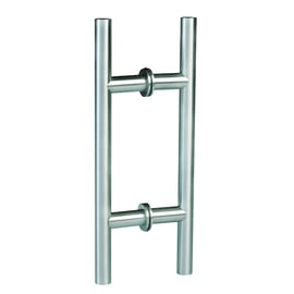 Poignée de tirage double sur rosace inox 304