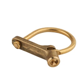 Cadenas d'artillerie à talon coudé à grande anse laiton à triangle de 5 mm