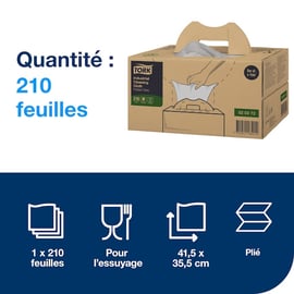 Chiffon de nettoyage industriel gris W7 - 210 chiffons