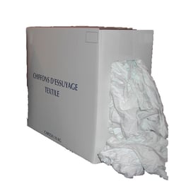 Chiffon textile blanc - carton de 10 kg - vêtement