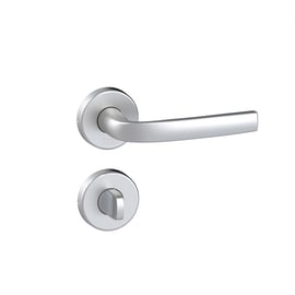 Ensemble sur rosace LOGIO 6600 argent bec-de-cane à condamnation