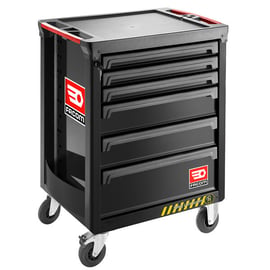 Servante vide 6 tiroirs ROLL.6NM3ASPF noir avec SAFETY LOCK SYSTEM