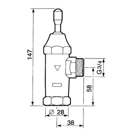 Robinet de chasse 1000 M - G3/4" - 28 mm