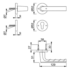 Ensemble sur rosace HAMBURG