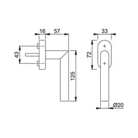 Poignée fenêtre Amsterdam en inox