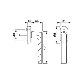 Poignée de fenêtre HAMBURG