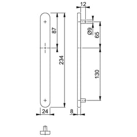 Plaque seule étroite
