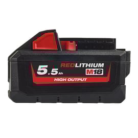 Pack batteries et chargeur pour outillage électroportatif M18 HNRG-552 - 2 batteries 18V 5,5Ah et 1 batterie RED LITHIUM 12V 3Ah - chargeur rapide